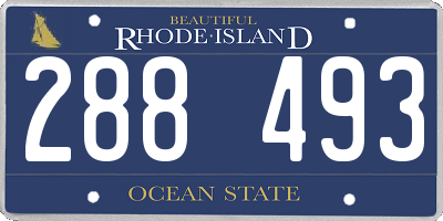 RI license plate 288493