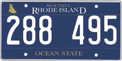 RI license plate 288495