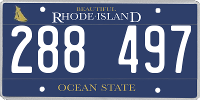 RI license plate 288497