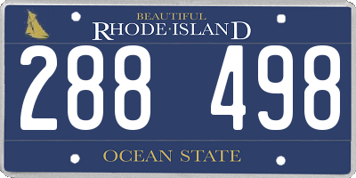 RI license plate 288498
