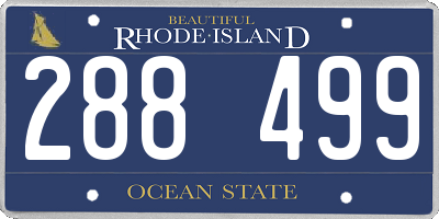 RI license plate 288499
