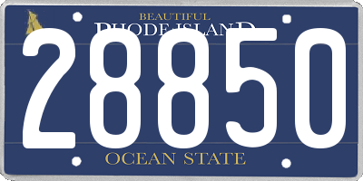 RI license plate 28850