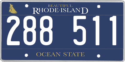 RI license plate 288511