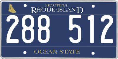 RI license plate 288512