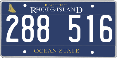 RI license plate 288516