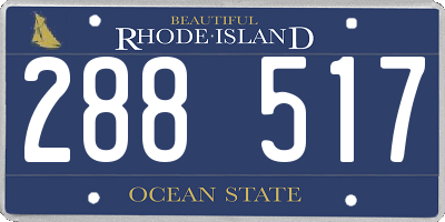 RI license plate 288517