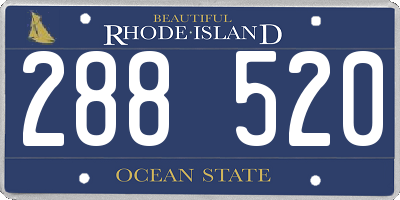 RI license plate 288520