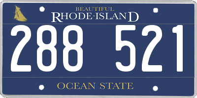 RI license plate 288521