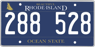 RI license plate 288528