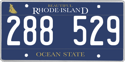 RI license plate 288529