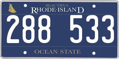 RI license plate 288533