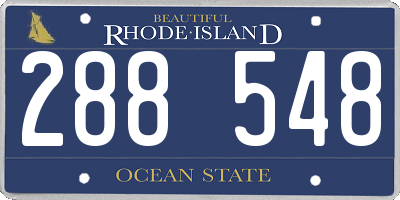 RI license plate 288548