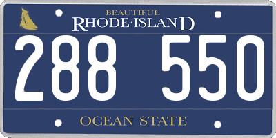 RI license plate 288550