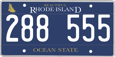 RI license plate 288555