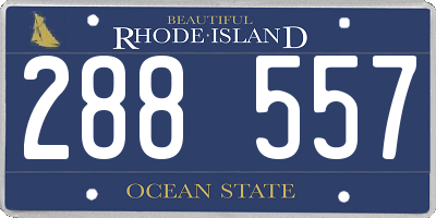 RI license plate 288557