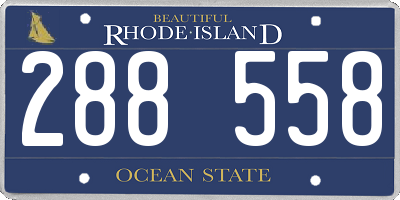 RI license plate 288558