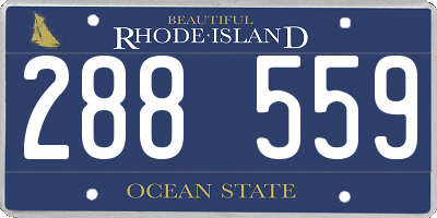 RI license plate 288559