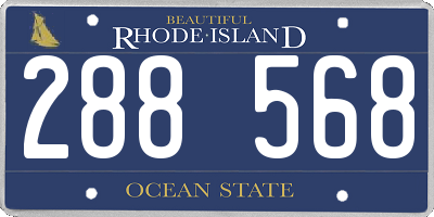 RI license plate 288568