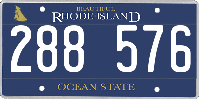 RI license plate 288576