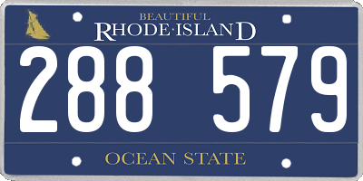 RI license plate 288579