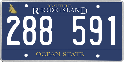 RI license plate 288591