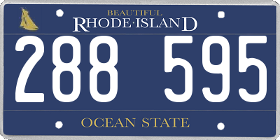 RI license plate 288595