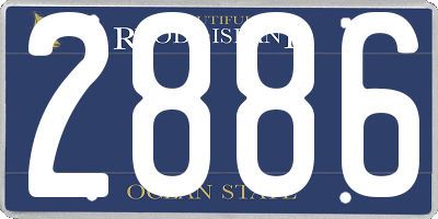 RI license plate 2886