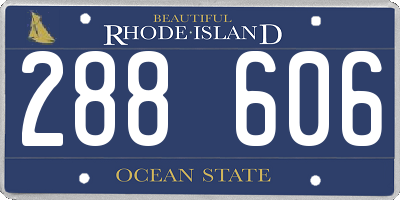 RI license plate 288606