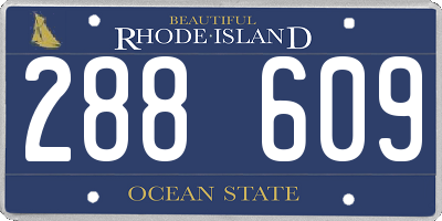 RI license plate 288609