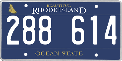 RI license plate 288614
