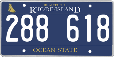 RI license plate 288618