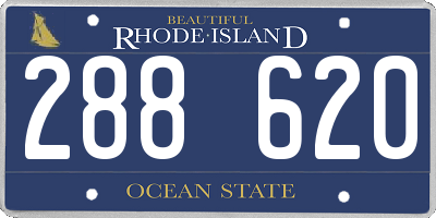 RI license plate 288620