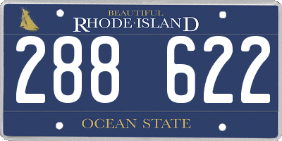 RI license plate 288622