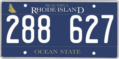 RI license plate 288627