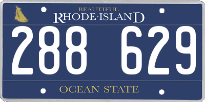 RI license plate 288629