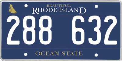 RI license plate 288632