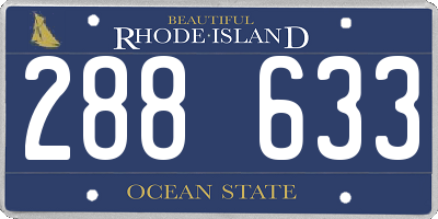RI license plate 288633