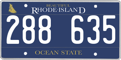 RI license plate 288635
