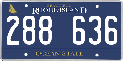RI license plate 288636