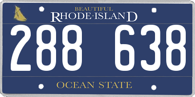 RI license plate 288638