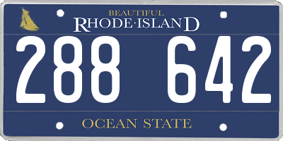 RI license plate 288642