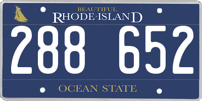 RI license plate 288652