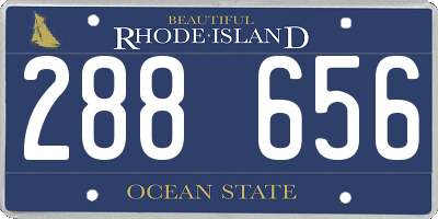 RI license plate 288656