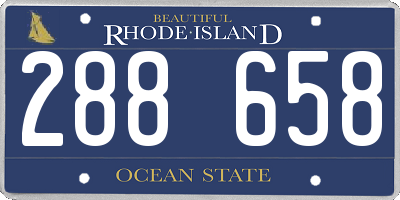 RI license plate 288658