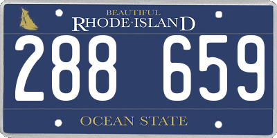RI license plate 288659