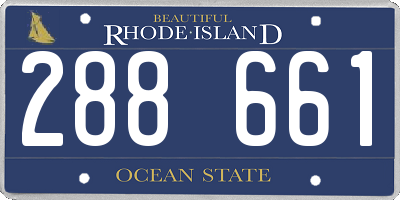 RI license plate 288661