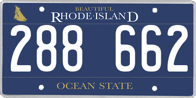 RI license plate 288662