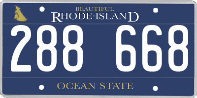 RI license plate 288668