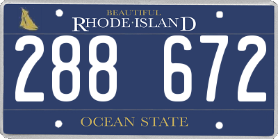 RI license plate 288672