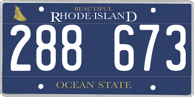 RI license plate 288673